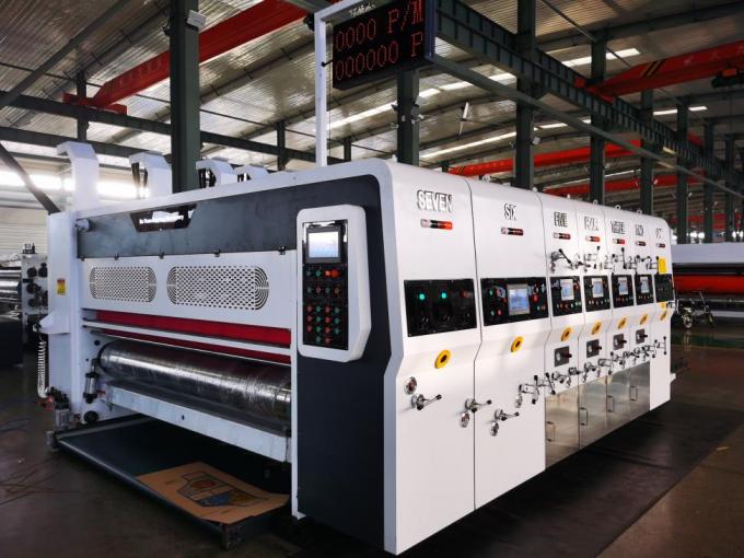 PRY-D1224 高速 フルオートマティック 4色フレックスプリント スロッティング ダイカット スタッキング マシン 6