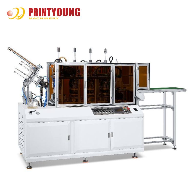 ZX-800 Full Servo Motor System PLC Controlled Bearing & Gearbox Automatic Square Paper Bowl Forming Machine with Pump & Engine
